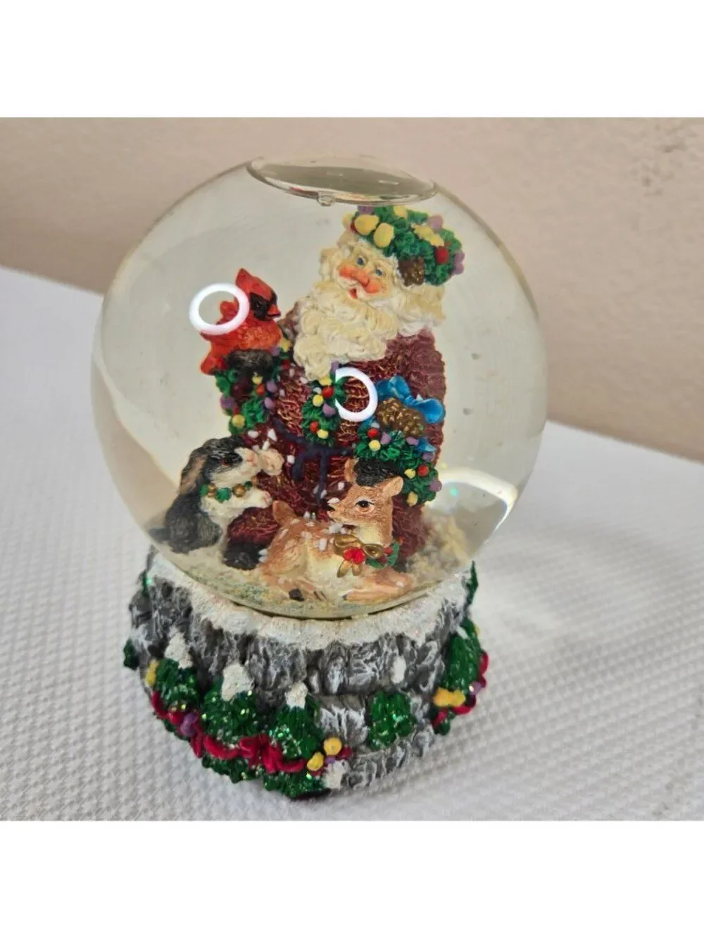 Vintage Possible Dream Crinkle Claus Christmas Wilderness Waterdome Santa Snow G
